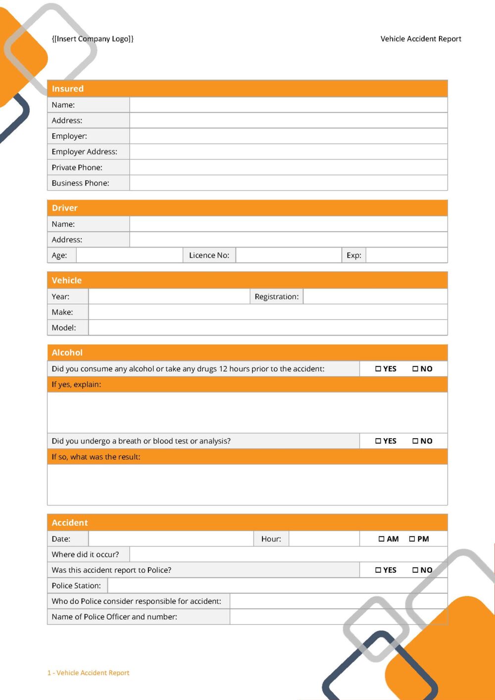 Form - Vehicle Accident Report | IHSEQ