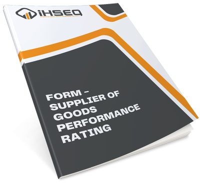 Form - Supplier of Goods Performance Rating